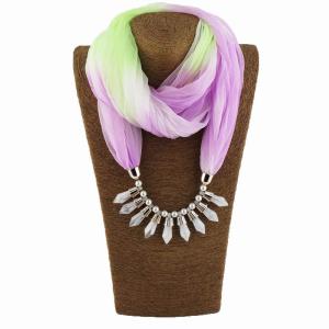 Stylish Gradient Chiffon Scarf With Beaded Pendant Free Shipping Buy