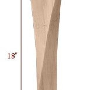 18" Slender Helix Twist Furniture Leg - Left Visit For Sale
