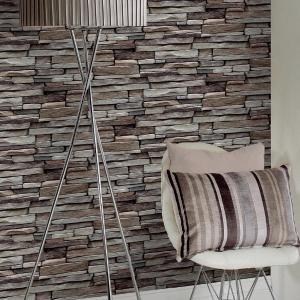 3D Illusion Contemporary Natural Stone Wallpaper R7631 Clearance Order