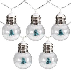 10-Count Warm White Bulb with Tree Battery-Operated LED Christmas Light Set with 3.25 Foot Clear Wire Outlet Store Locations