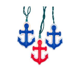 10-Light Red and Blue Anchor Light Set Comfortable Online