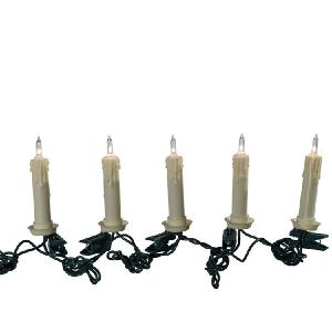 10-Light White Clip-On Extended Candle Light Set Cheap Discounts