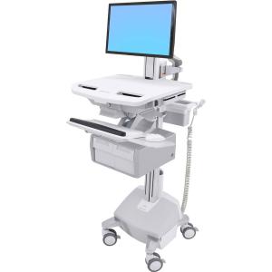 Ergotron StyleView Electric Lift Cart with LCD Pivot, LiFe Powered, 2 Tall Drawers (2x1) SV44-23C2-1 Cheap Sale Genuine