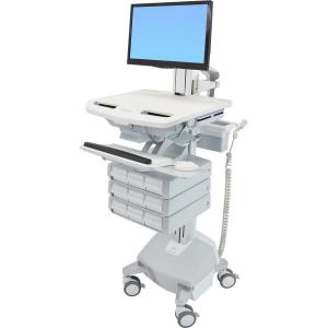 Ergotron StyleView Cart with LCD Pivot, LiFe Powered, 9 Drawers SV44-1392-1 Free Shipping Big Sale