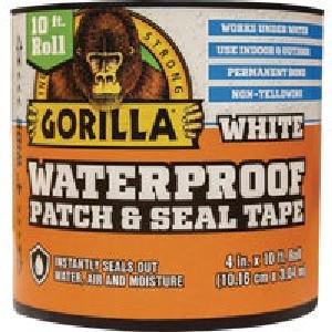 GORILLA 4 In. x 10 Ft. WATERPROOF PATCH & SEAL REPAIR TAPE, WHITE Pay With Visa For Sale