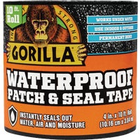 GORILLA 4 In. x 10 Ft. WATERPROOF PATCH & SEAL REPAIR TAPE, BLACK Cheap Sale Popular