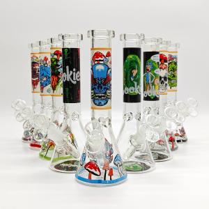 9" 4mm Assorted Characters Beaker Bong [093204P] Visa Payment