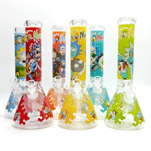 14" 7mm R&M Cartoon Beaker Glass Bong [P29] Sale In China