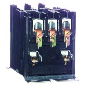 DP3060A5001: PowerPro Definite Purpose Contactor, 3 Pole, 24Vac, DPST, 1/4" Quick Connects and #6 Screws, 60 Amp, Silver Cadmium Oxide Contacts, -4/149 Degree Best Place