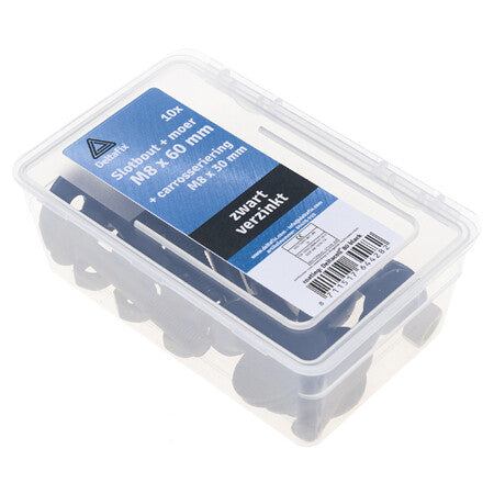 Slotbout M8x60 zwart verzinkt 10st Wide Range Of Cheap Online