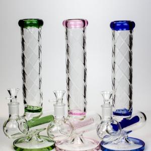 12" Infyniti Twist pattern tube inline diffused water bong Clearance Cheap Real