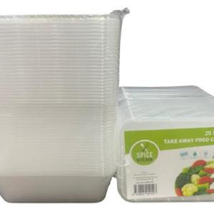 1000ML 20PK Plastic Clear Rectangle Take Away Containers Sale Cheapest