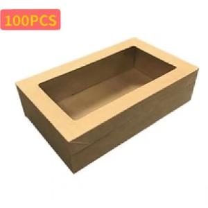 100PCS Extra Small Catering Tray With Brown Window Lid Grazing Box With Paypal Cheap Online