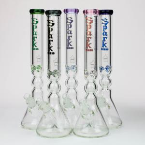 17.5" Spark 9 mm curbed tube glass water bong Discount Authentic
