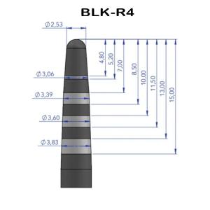 Black Ruby Osteotome R4 Curved Single Pack for Magnetic Mallet Sast For Sale