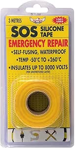 SOS Silicon tape "YELLOW" 3 meter Roll Heat proof Water proof Air tight Clearance 2025 New