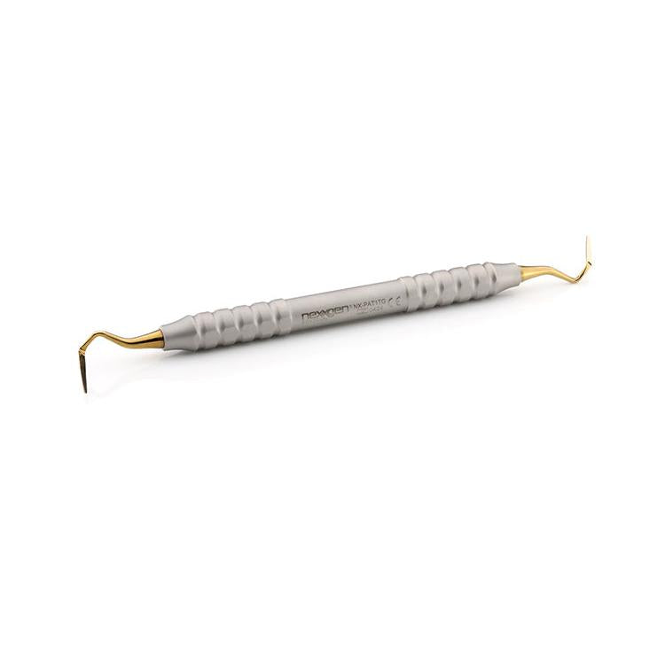 Modified Allen Periodontal Tunneling Knife, Flat Profile, Gold Titanium, Tru-Grip Handle Free Shipping Low Cost