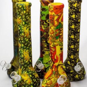 13" Detachable yellow silicone tube beaker water bong Purchase For Sale