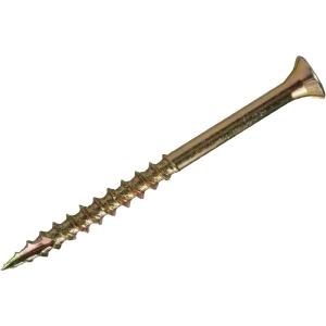 Grip-Rite #8 x 1-5/8 In. Flat Head Star Gold Construction Wood Screw (160 Ct., 1 Lb.) Brand New Unisex