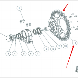 400914 Sprocket (22 Teeth), Genuine Loegering VTS Track Footlocker Finishline Online