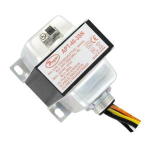 APT-50-1SB: 120 VAC input, 24 VAC isolated output, 50 VA single hub, w/ circuit breaker Series APT AC Power Transformers, Circuit Breaker, UL Class 2 Visit Online
