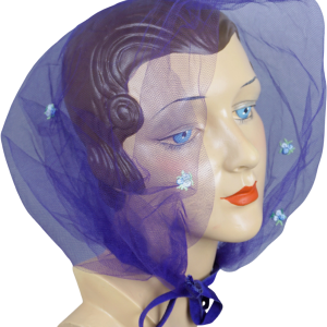 50s Orchid Net Hood - Bouffant Breeze Bonnet by Unmarked With Paypal Online