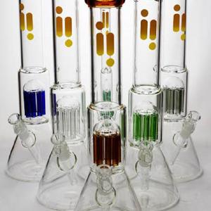 16" Infyniti 7 mm thickness single 8-arm glass water bong Discount Latest Collections