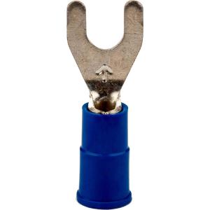 3M Standard Fork Terminal: Blue, Vinyl, Partially Insulated, #6 Stud, Crimp Cheapest Online