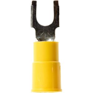 3M Standard Fork Terminal: Yellow, Vinyl, Partially Insulated, #6 Stud, Crimp Buy Cheap 2025
