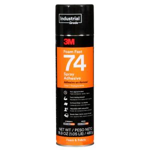 3M Foam Fast Spray Adhesive 74, Clear, 24 fl oz Can (Net Wt 16.9 oz) Largest Supplier For Sale