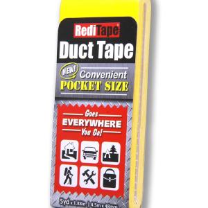 RediTape 9D00010917 Pocket-Size Duct Tape, Yellow Factory Outlet