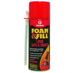 Red Devil 0909 Foam & Fill Triple Expanding Polyurethane Sealant, 12 Oz High Quality