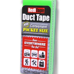 RediTape 9D00010916 Pocket-Size Duct Tape, Lime Green Original For Sale