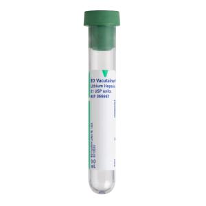 BD Vacutainer Heparin Tube, 75mm, 13mm OD, 3mL Draw Volume Limited Edition