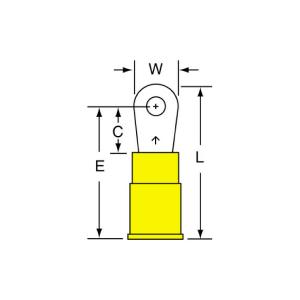3M Vinyl Insulated Butted Seam Ring Tongue Terminal 13-4S-P Many Kinds Of Cheap Pice