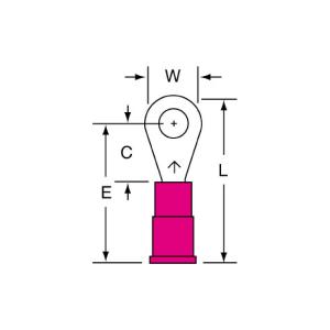 3M Vinyl Insulated Butted Seam Ring Tongue Terminal, 11-8S-P Cheap Sale Low Pice Fee Shipping