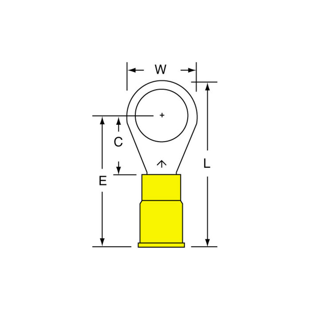 3M Vinyl Insulated Butted Seam Ring Tongue Terminal 13-38-P Sale Outlet