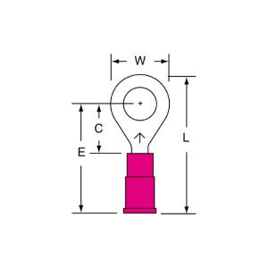 3M Vinyl Insulated Butted Seam Ring Tongue Terminal, 11-14S-P Footlocker Pictures Online