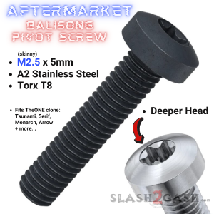Balisong Pivot Screw (A2) Stainless Steel w/ DEEPER HEAD - M2.5 x 5mm T8 Sale Fashion