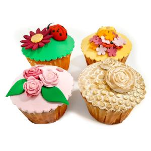 Assorted Fondant Cupcakes - 4 PCS Affordable Sale Online