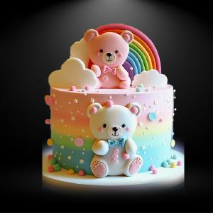 Adorable Bear Cake Free Shipping With Paypal
