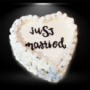 Just Married Heart Cake Store Sale