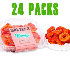 Salteez Candy - Spicy Peach Rings - 24 Pack Case - FREE SHIPPING! Cheap With Paypal