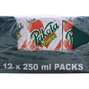 Pakola Strawberry Flavoured Milk, 250ml, 12 Pieces Cheap Sale Geniue Stockist