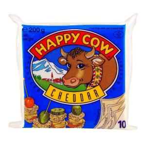 Happy Cow Cheddar Slice 10 Pack 200g Buy Cheap Find Great