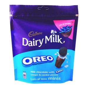 Cadbury Dairy Milk Oreo Mini Bars, 188.5g, Bag View