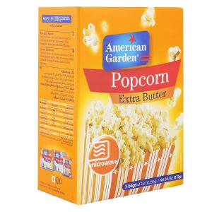 American Garden Popcorn Extra Butter Flavor 3 x 91 g Sachets Net Weight 273 g (USA) 2025 Newest Cheap Online
