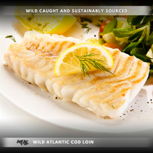 Wild Atlantic Cod Loin (4 oz Piece) $4.75/loin Discount Classic