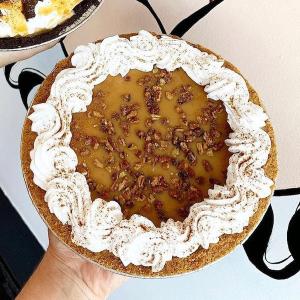 Pumpkin Candied Pecan Caramel Cheesecake With Credit Card
