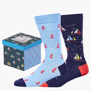 MENS SHIPS AHOY 2PK GIFT BOX Brand New Unisex Sale Online